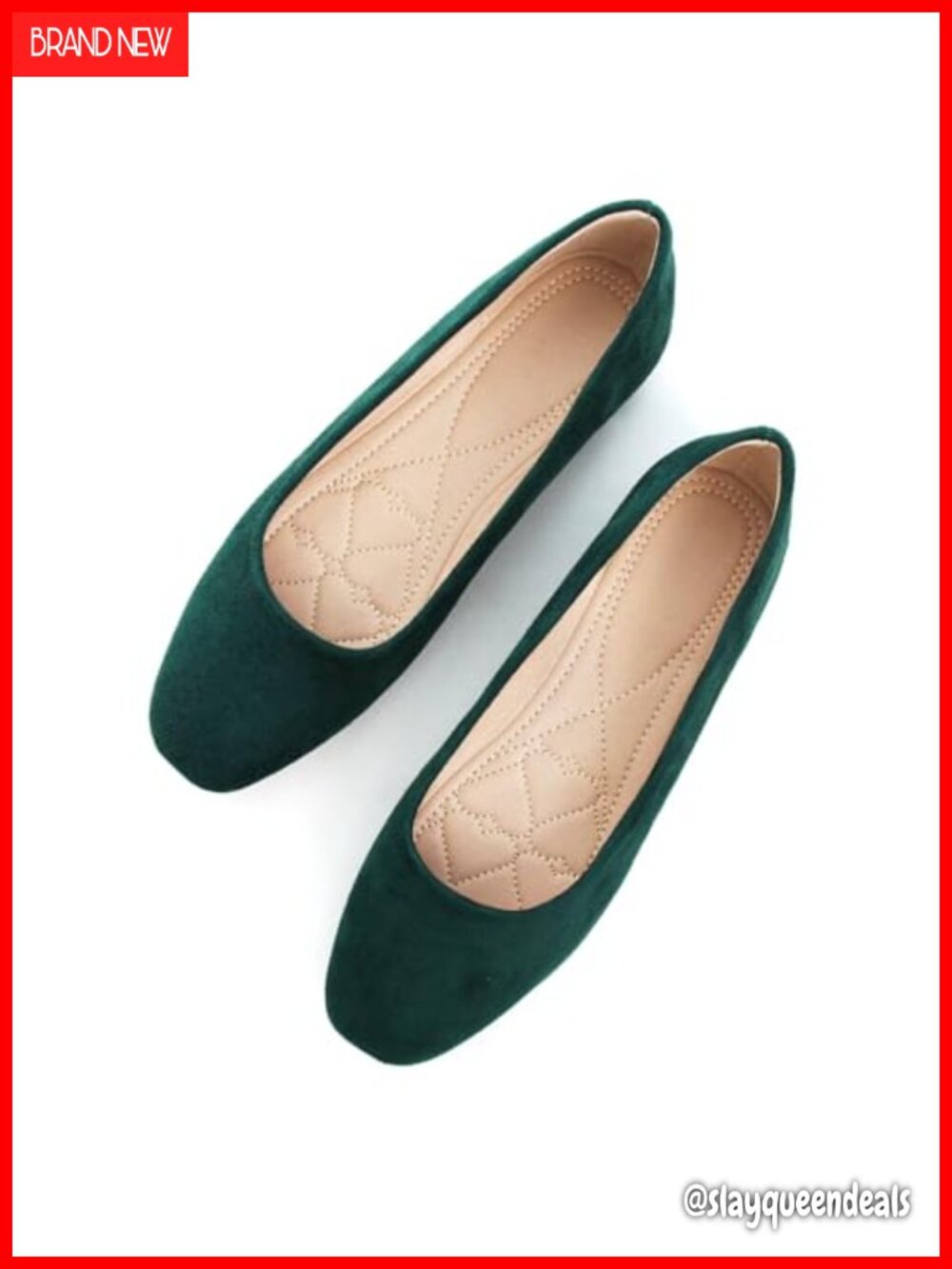 Ballet Flats Women Comfortable Vegan Solid Color Slip-On Loafers
